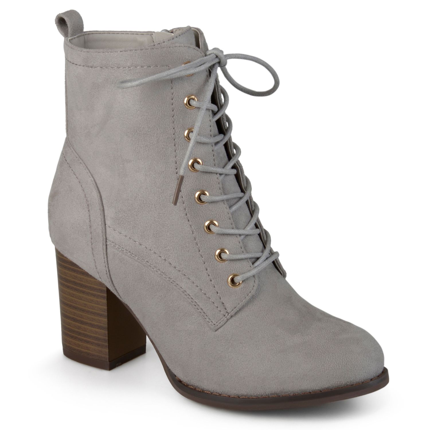 gray ankle boots