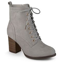 Gray high heel boots best sale