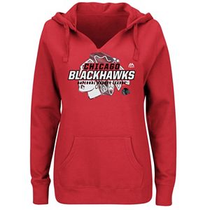 Plus Size Majestic Chicago Blackhawks Pullover Hoodie
