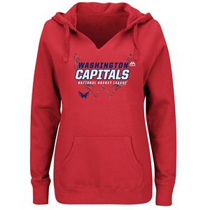 Plus Size Majestic Washington Capitals Pullover Hoodie