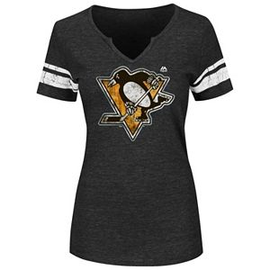 Plus Size Majestic Pittsburgh Penguins Notchneck Tee