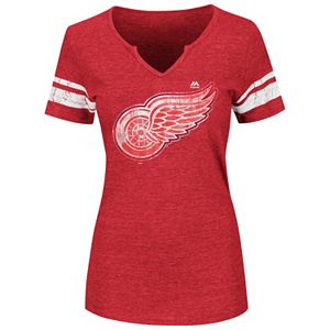 Plus Size Majestic Detroit Red Wings Notchneck Tee
