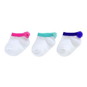 Baby Girl / Toddler Girl Carter's 3-pk. Pom Pom Ankle Socks