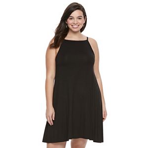 Juniors' Plus Size SO® Halter Swing Dress