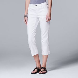 Women's Simply Vera Vera Wang Slit Jean Capris