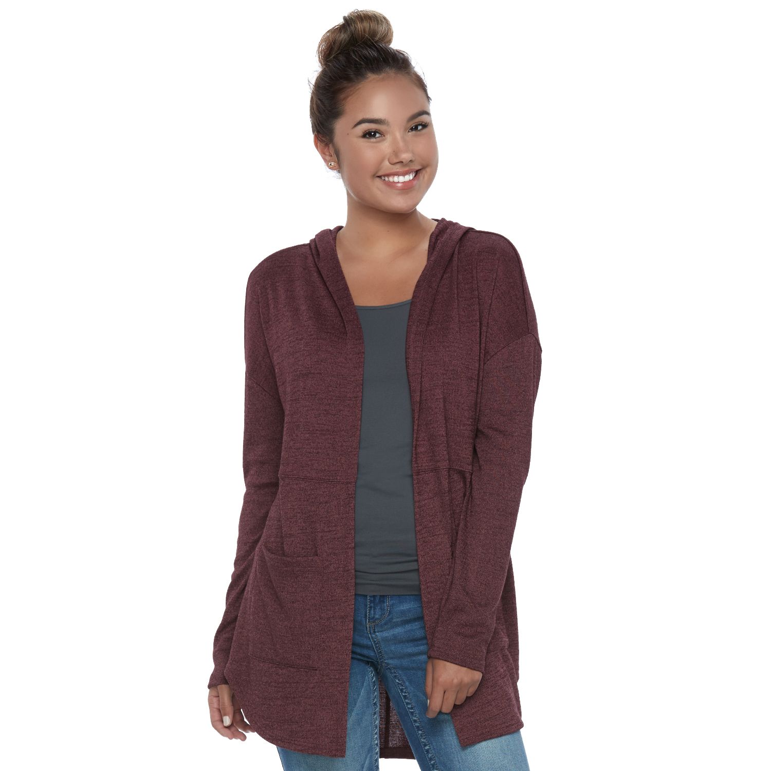 kohls hooded cardigan