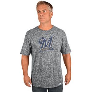 Big & Tall Majestic Milwaukee Brewers Fast Pitch Slubbed Tee