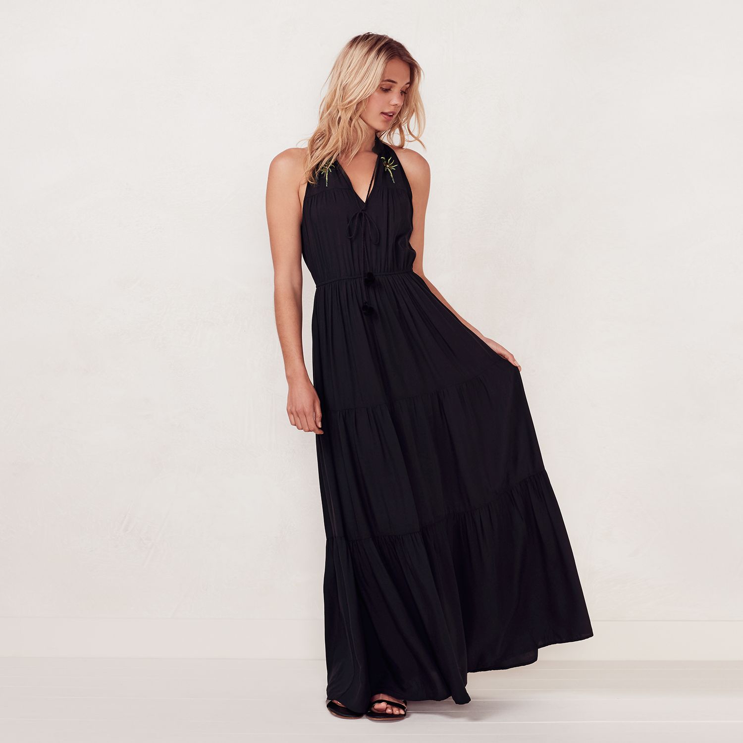 lauren conrad halter maxi dress