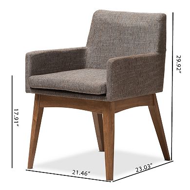 Baxton Studio Mid-Century Modern Dining Chair 2-piece Set