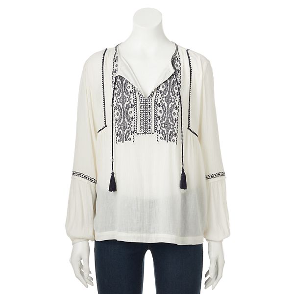 Women's Sonoma Goods For Life® Embroidered Peasant Top