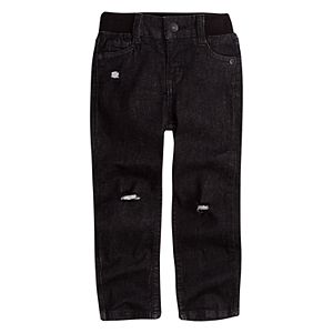 Toddler Boy Levi's My First Skinny Distressed Black Jeans
