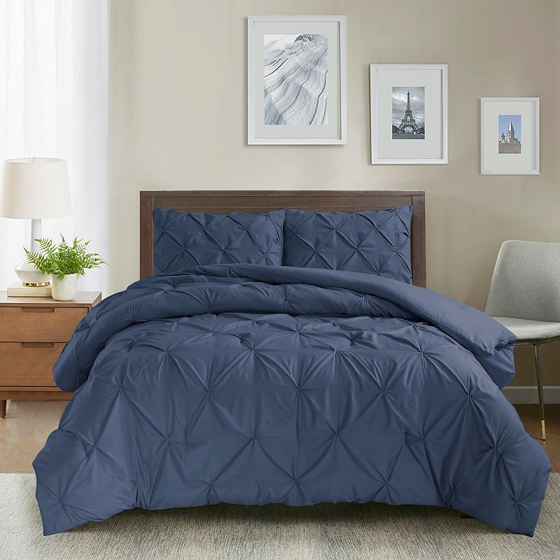 Swift Home Pintuck Comforter Set, Blue, Twin