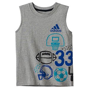 Boys 4-7x adidas Wrap-Around Graphic Tank Top