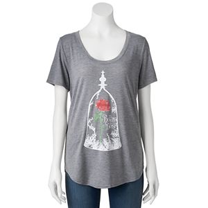 Disney's Beauty and the Beast Juniors' Enchanted Rose Graphic Tee