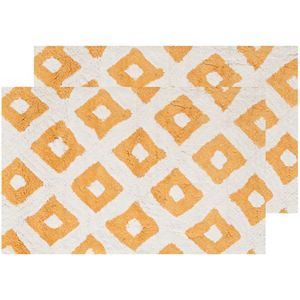 Safavieh 2-pack Diamond Geometric Bath Rug Set - 21'' x 34''