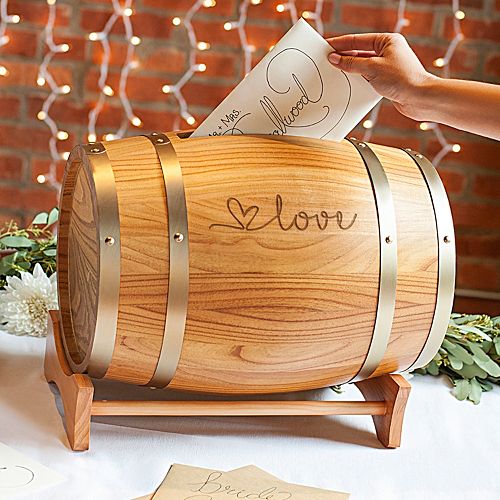 Lovely 77 Love Wine Barrel Card Holder