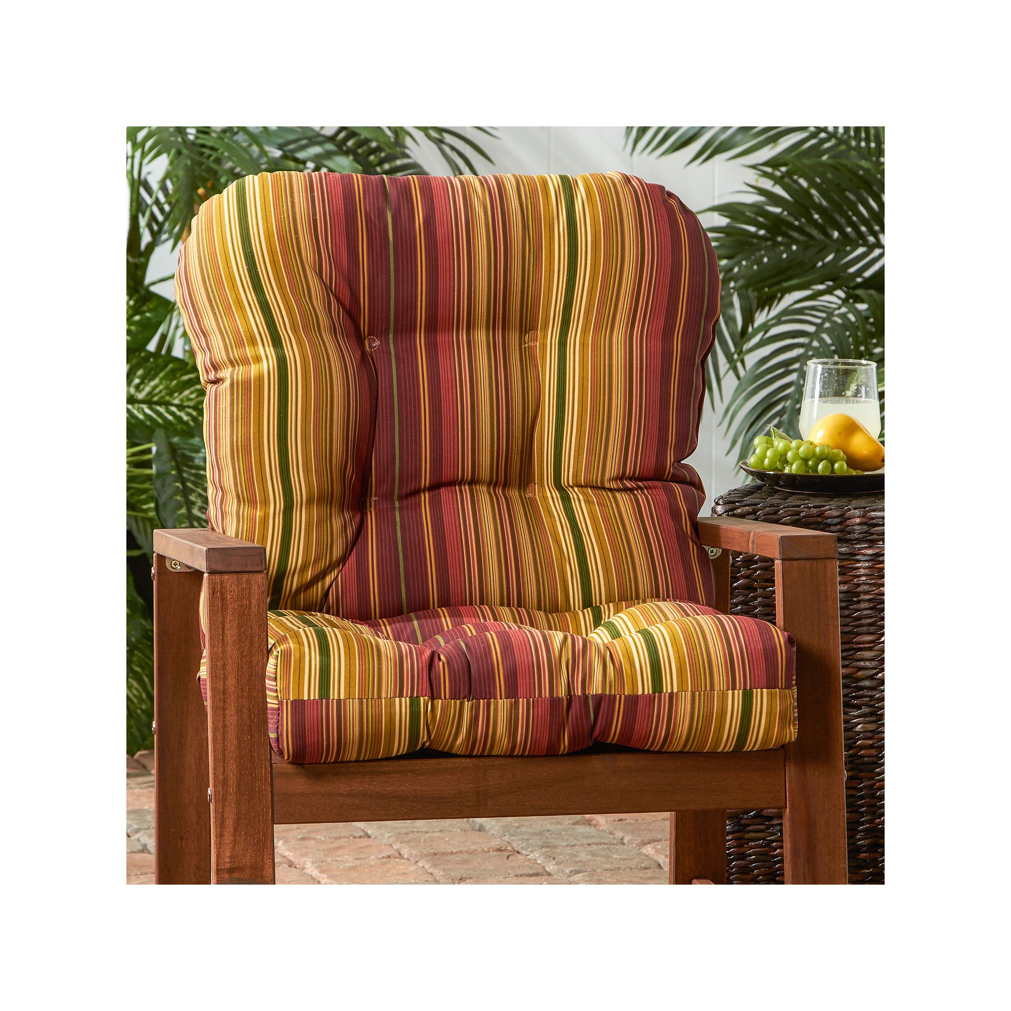 Greendale Home Fashions Outdoor Seat & Back Chair Cushion, Kinnabari