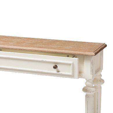 Baxton Studio Marquetterie French Provincial Console Table
