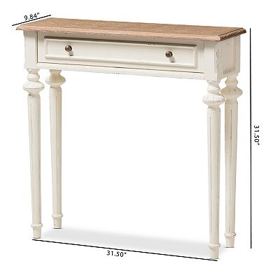 Baxton Studio Marquetterie French Provincial Console Table