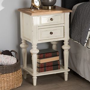 Baxton Studio Marquetterie French Provincial Nightstand