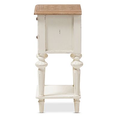 Baxton Studio Marquetterie French Provincial Nightstand