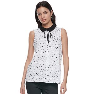 Women's ELLE™ Sleeveless Tie Neck Top