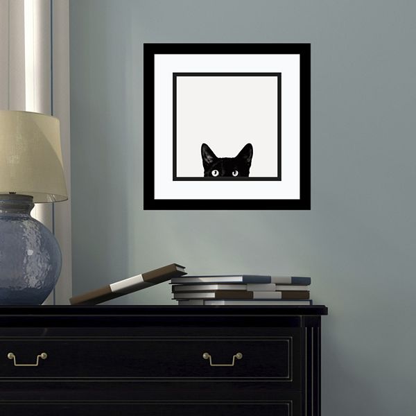 Amanti Art Curiosity Cat Framed Wall Art