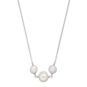 Sterling Silver Freshwater Cultured Pearl Choker Necklace