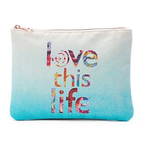 love this life Dip-Dyed Cosmetic Pouch