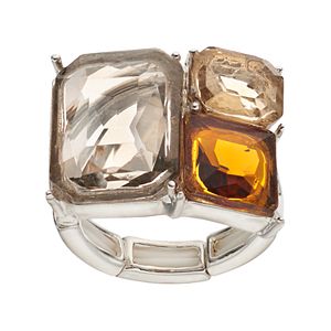 Jennifer Lopez Rectangular Stone Stretch Ring