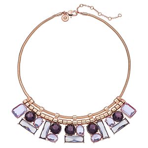 Jennifer Lopez Geometric Stone Cluster Statement Necklace