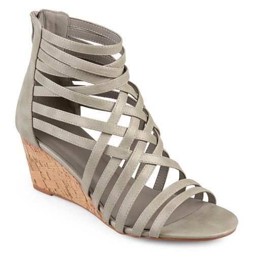 journee collection ramona women's wedge sandals