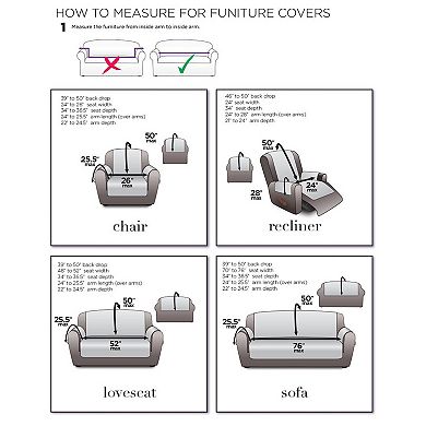 Sure Fit Deluxe Comfort Armless Loveseat Slipcover