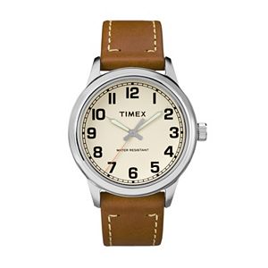 Timex Men's New England Leather Watch