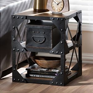Baxton Studio Hudson Industrial End Table