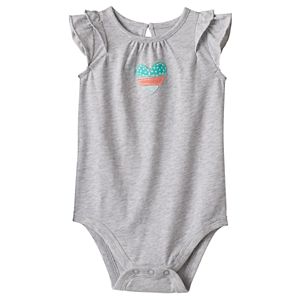 Baby Girl Jumping Beans® Flutter Graphic Bodysuit
