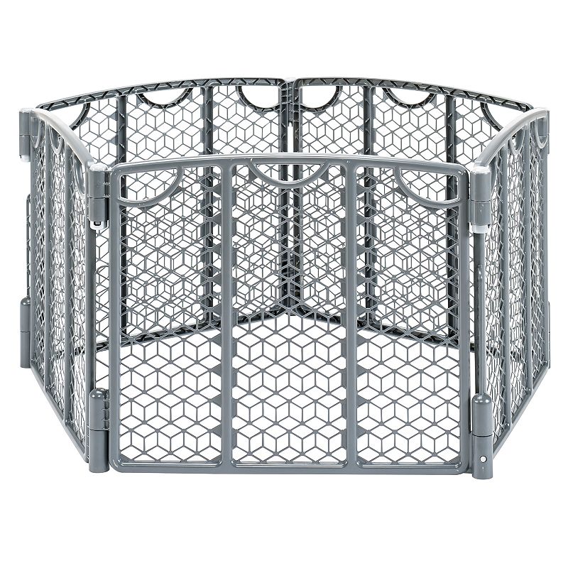 Versatile Play Space Cool Gray Safety Gate for Babies