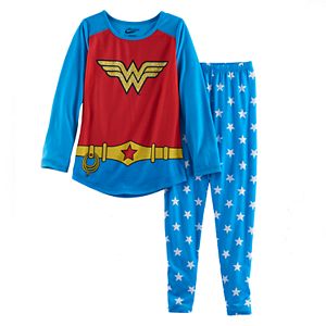 Girls 6-12 DC Comics Wonder Woman Top & Bottoms Pajama Set