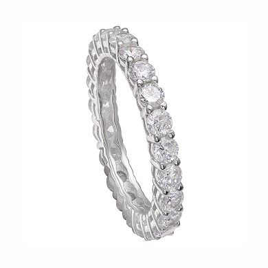 PRIMROSE Sterling Silver Cubic Zirconia Eternity Band