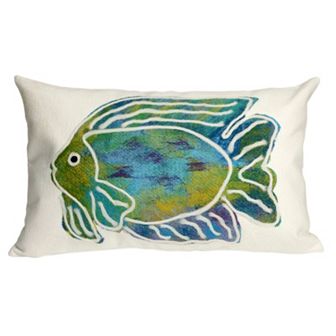 Liora Manne Batik Fish Indoor Outdoor Throw Pillow