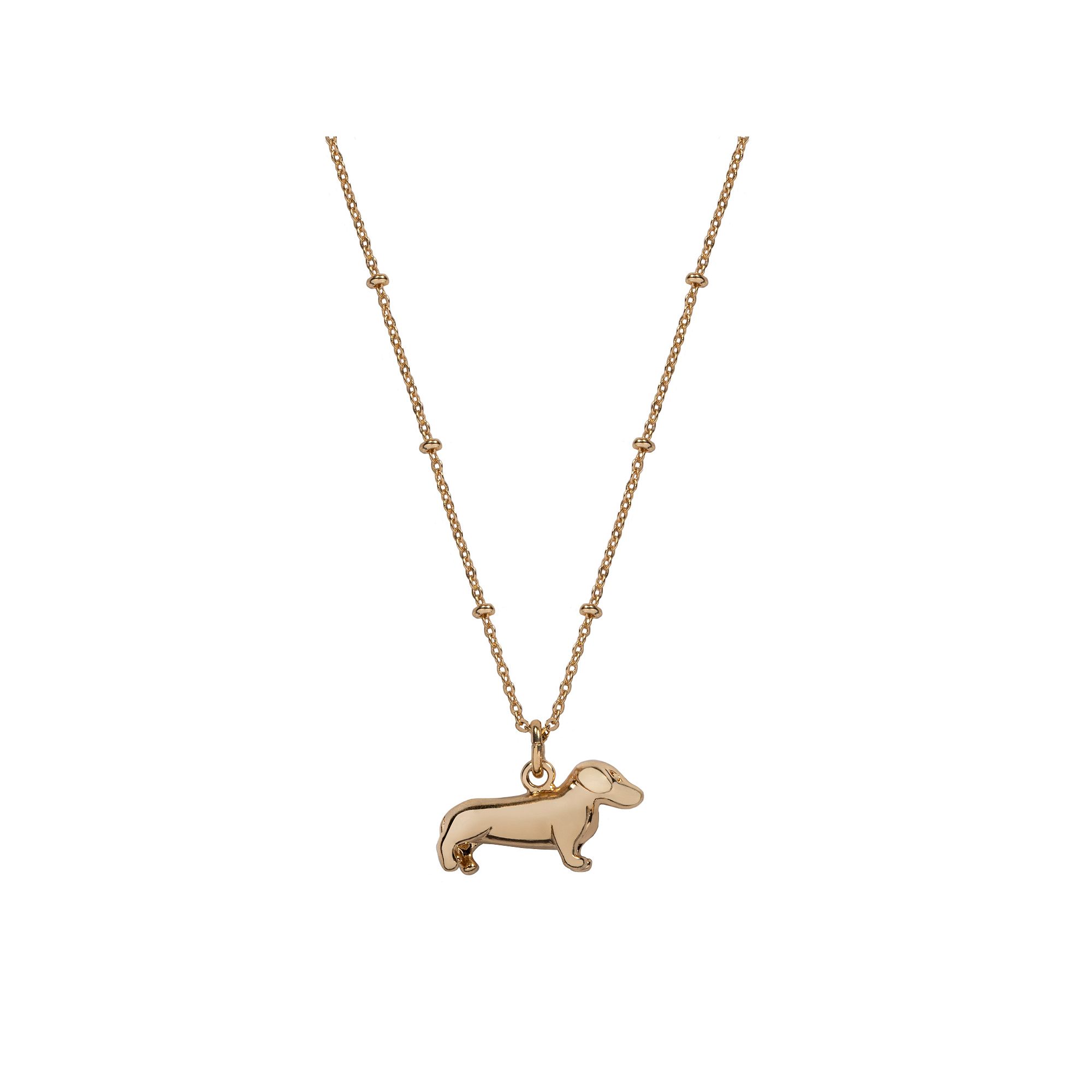 LC Lauren Conrad Dachshund Pendant Necklace, Womens, Gold Tone