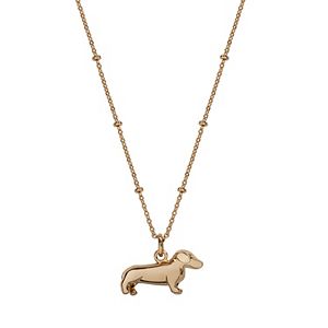 Solid 10k Rose Gold Dachshund Charm Pendant - Pet Dog Jewelry, Handmade In USA 4 thumbnail image