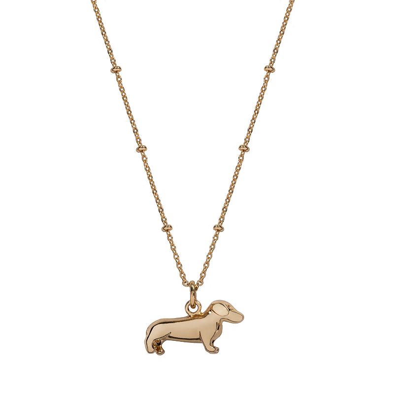 LC Lauren Conrad Dachshund Pendant Necklace, Womens, Gold