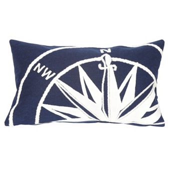 Liora Manne Compass Indoor Outdoor Throw Pillow