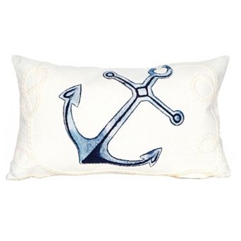 Liora Manne Marina Anchor Indoor Outdoor Throw Pillow