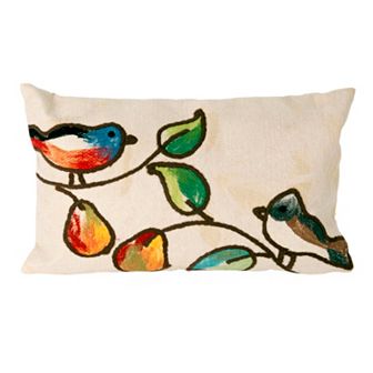 Liora Manne Song Birds Indoor Outdoor Throw Pillow