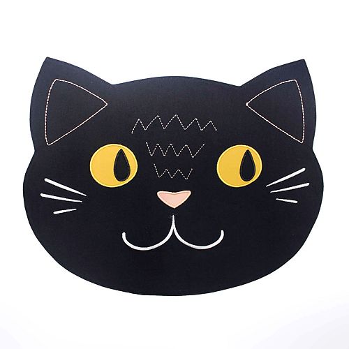 Celebrate Halloween Together Black Cat Placemat