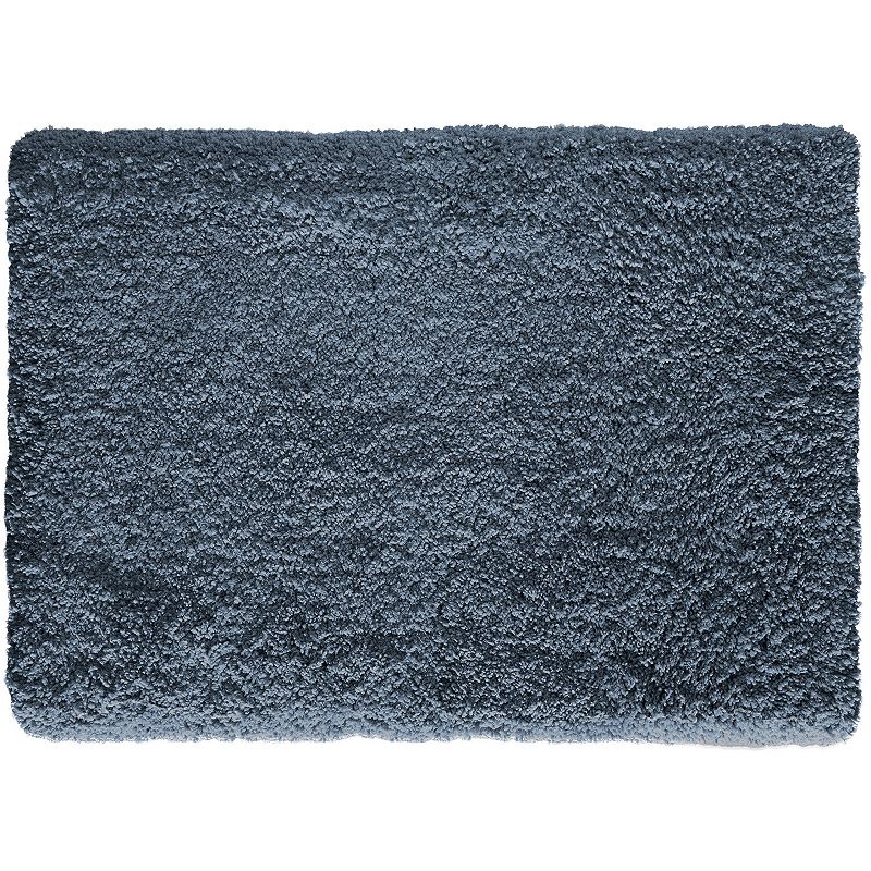 Loomaknoti Alpaca Solid Shag Rug, Blue, 7.5X9.5 Ft