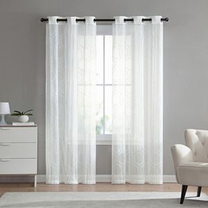 VCNY Home 2-pack Empire Embroidered Sheer Curtain