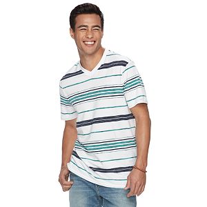 Men's Urban Pipeline® Striped MaxFlex V-Neck Tee